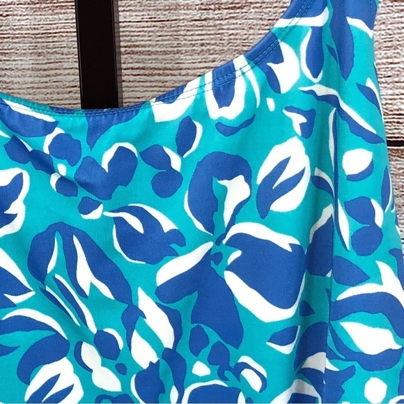 Islander Blue Floral One Piece Swimsuit Size 18 - Picture 4 of 8